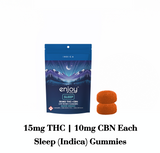 Enjoy Hemp 50mg Deep Sleep Gummies Delta 9 THC + CBN - Indica-Infused Blood Orange (25 mg each | 2 gummies)