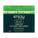 Enjoy Hemp 50mg Live Rosin Liquid Gummies - Strawberry for Bliss (Hybrid)