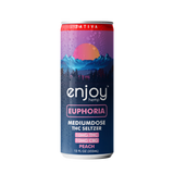 Enjoy Hemp THC Seltzer Mediumdose - Euphoria - 10mg THC + 10mg CBG Peach Seltzer for Euphoria (Sativa) | Mediumdose Uplifting, Alcohol-Free Drink