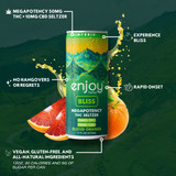 Blood Orange Flavor THC-Infused Seltzer for Bliss