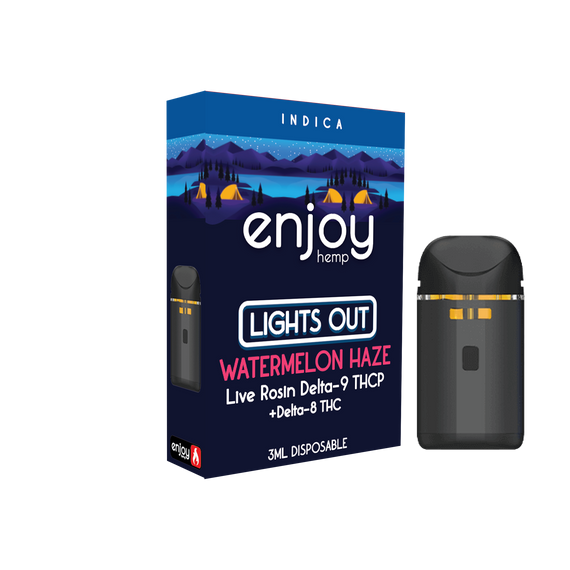 3ml Delta9-THCP Disposable - Watermelon Haze for Lights Out (Indica)