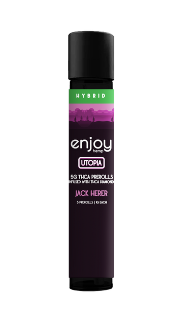 Enjoy Hemp 5g THCA Prerolls Infused with THCA Diamonds - Jack Herer for Utopia (Hybrid)