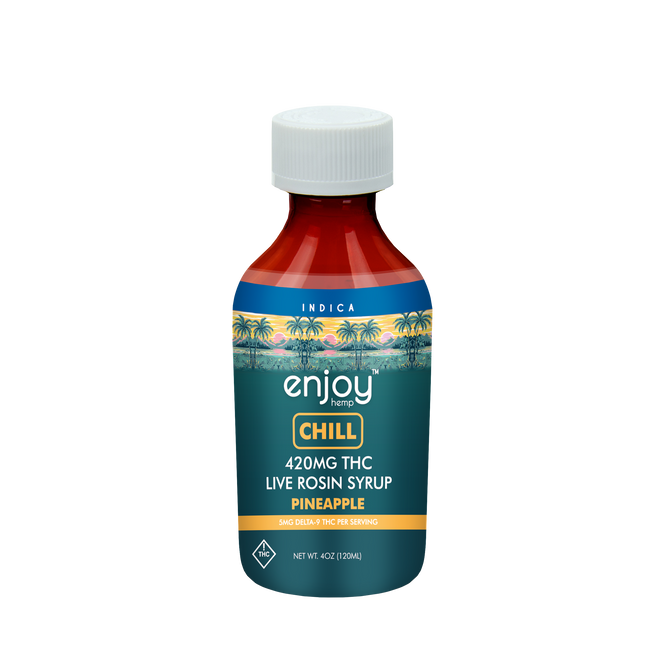 Fast-Acting Live Rosin 420 mg Delta 9 THC Syrup for Chill - Pineapple (Indica)