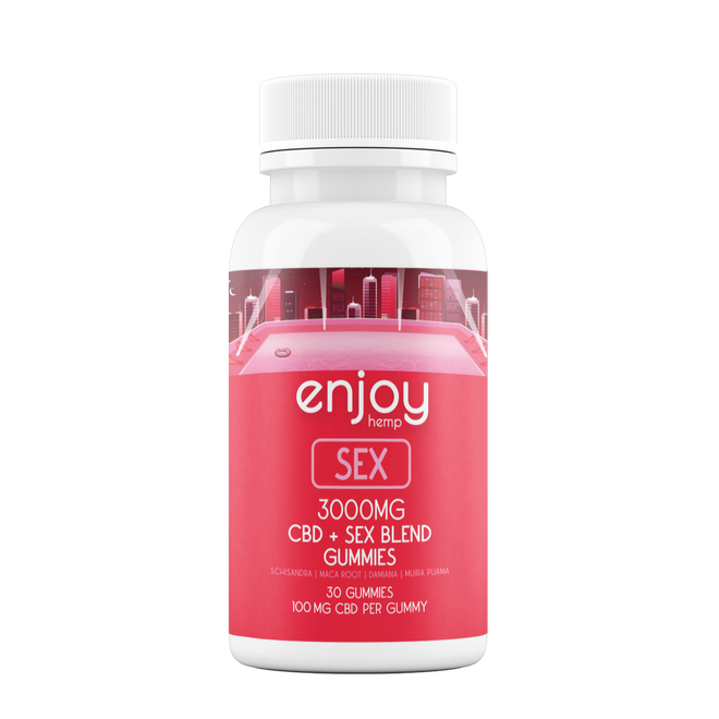 1500 mg CBD Gummies For Sex - Full Spectrum CBD + Maca Root + Schisandra + Damiana + Muira Puama