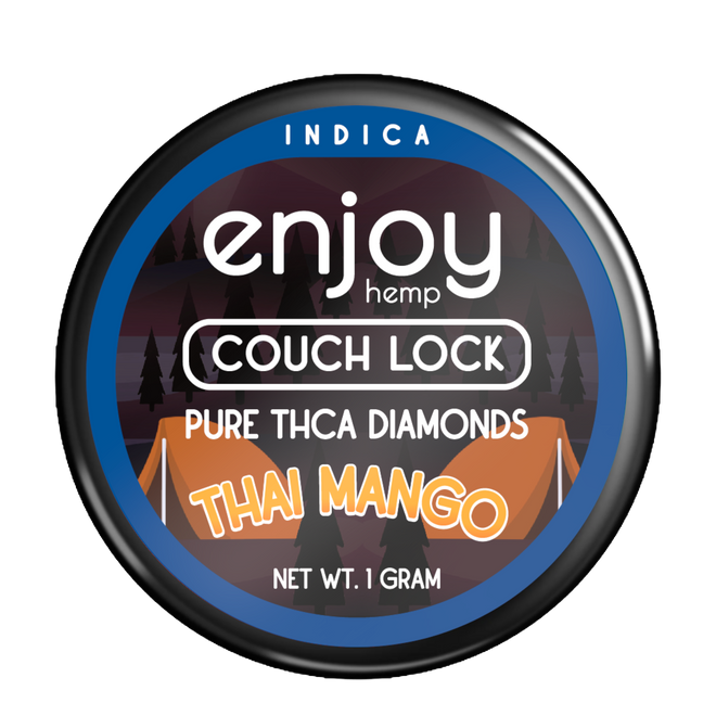 Enjoy Hemp 99% THCA Diamonds for Couchlock - Thai Mango - Indica