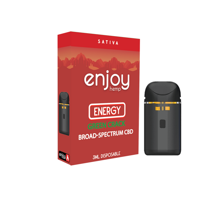 Enjoy Hemp 3ml Broad-Spectrum CBD for Energy - Green Crack (Sativa)