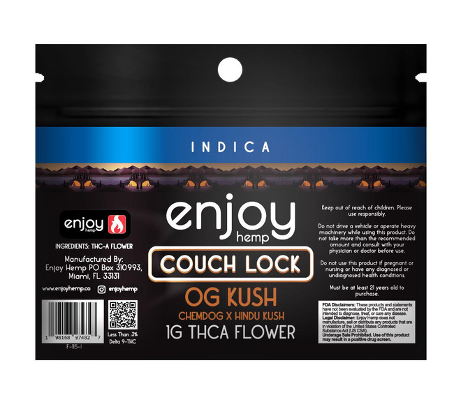 Enjoy Hemp 1g THCA Flower - OG Kush for Couch Lock